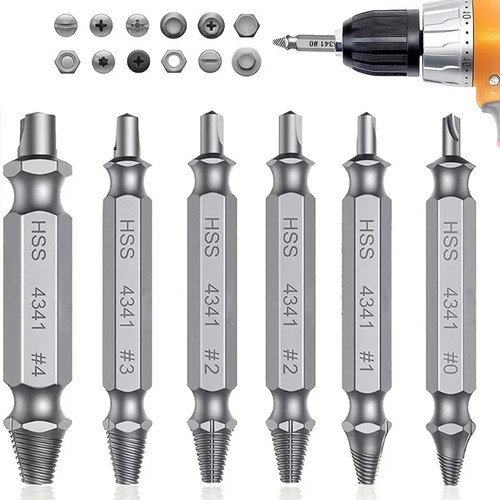 Damaged screw extractor - damaged,