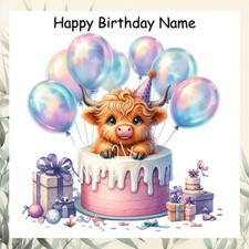 Personalised HIGHLAND COW