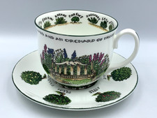 Vintage M&S St Michael Large China Cup & Saucer Herbs Orchard  - Marks & Spencer