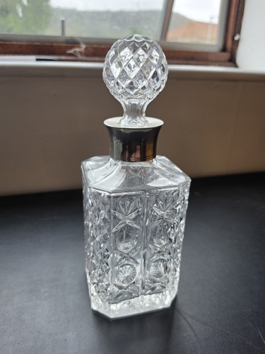 Vintage cut glass whisky - cut,