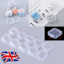 10-100pcs Mini Clear Plastic Small Box Jewelry Earplugs Storage Case Container
