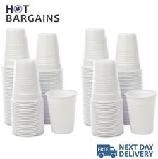 Water Cups 7oz  Disposable and Reusable White Plastic Drinking Cups
