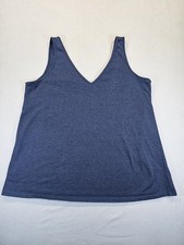 Loft V-Neck Tank Top Blue Size