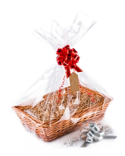 Wicker gift hamper basket kit - hamper,