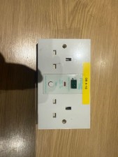 White plastic twin 13A RCD Socket Windsor Protec - New 