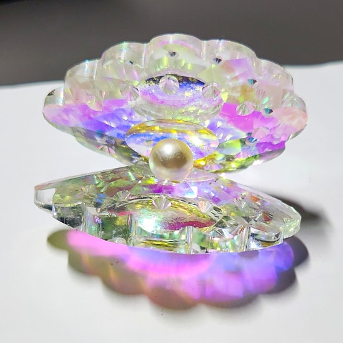 Crystal clam shell - crystal,