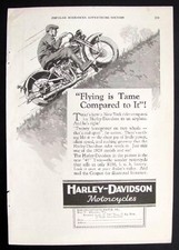 1929 Harley Davidson 45 Twin *Flying is Tame Compared to It* original vintage AD