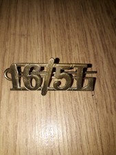 Shoulder title badge: 16th 5th Queen's Royal Lancers (Brass)