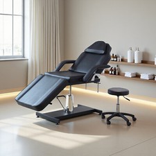 Massage Table Adjustable Bed Hydraulic Couch Beauty Salon Tattoo Recliner Stool