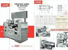 Cimat Turin Italy 5 brochures lathes turning mechanical engineering drilling circa 1970