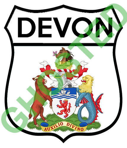 Devon car sticker camper - car,