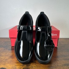 Kickers Girls Kariko T-Bar School Shoe Patent Black - Mixed Sizes