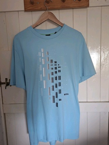 Boss shirt men pale blue - t-shirt, men's