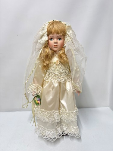 Porcelain bride doll - doll, in