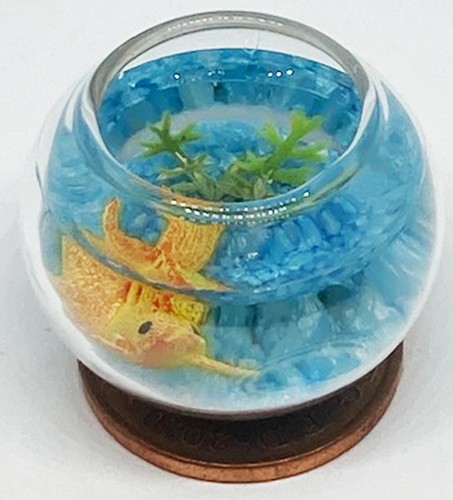 Dolls house fan tail goldfish - house,