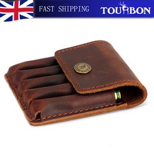 TOURBON 5 Rounds Leather Rifle Ammo Belt Holster Cartridge Bullets Wallet