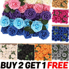 50 Pcs Large 6CM Artificial Flowers Foam Rose Heads Wedding Party Decor Bouquet