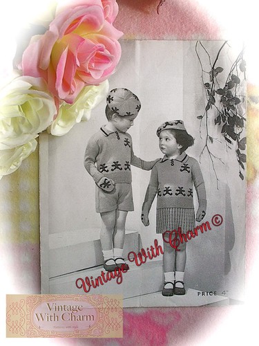 Vintage 1940s knitting - vintage,