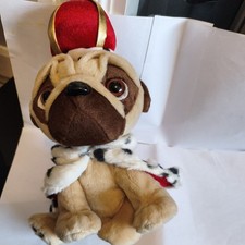 Keel Toys Soft Toy King Pugsley, Brown - Plush Cuddly Pug