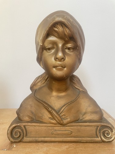 Antique bust french signed - bust,