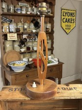 Vintage Mid Century Shaped Wooden Table Lamp 1960’s 1970’s