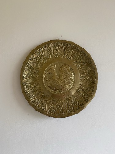 Vintage brass wall art - brass, with