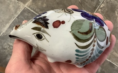 Mexican pottery tonala pig - pottery,