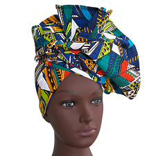 Large Head Wrap Head Tie African Fabric Colourful Cotton Head Scarves 21"x71"