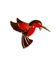 Enamel Badge Bird Brooch zinc