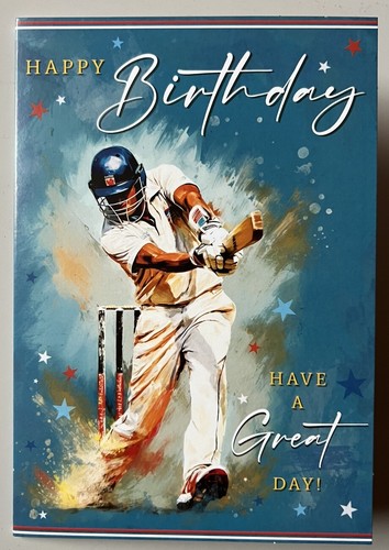 Cricket player birthday card - player,