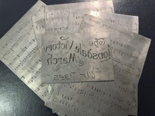 The Lonsdale March Victory W. H. Tibbs Antique 1920 Metal Lead Printing Plates