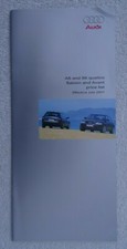 Audi A6/S6 Quattro Price List 2001:Saloon/Avant: 2.0,1.8T,2.4,2.7T,3.0,4.2,TDI's