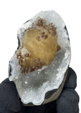 Calcite With Stilbite On