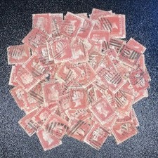 Sg43 penny red stamps x100 - 1d,
