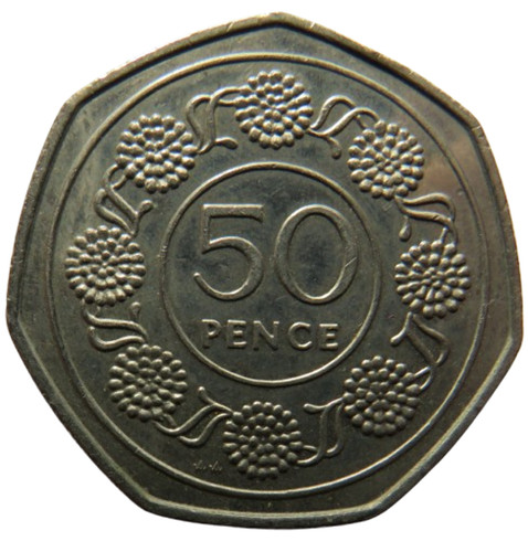 1988 gibraltar 50p fifty - gibraltar, pence