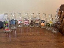 Vintage Advertising Glass Milk