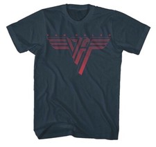 Official Van Halen T Shirt Classic Logo Blue Mens Unisex Vintage Rock Metal Tee