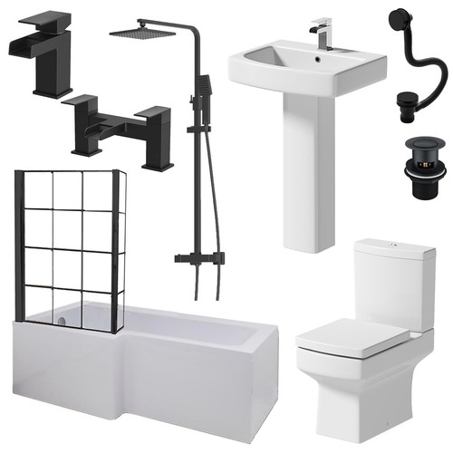 Complete bathroom suite black - complete,