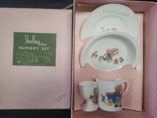 Rare Boxed Shelley Nursery Ware Set Mabel Lucie Attwell Cup Plate Dish Egg Cup