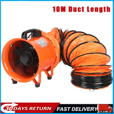 Dust Extractor Ventilation Fan 12"/300mm Portable 10m Ducting Fume Blower 220V
