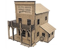 mdf, 28mm, laser cut, wargaming terrain, Old West building 1:56, western