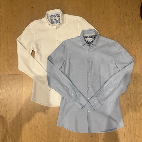 Blue zara button down shirt - blue,