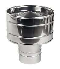 Chimney Anti-Wind Cowl Flue Liner Spark Arrestor Rain Cap Duct Pipe Cover