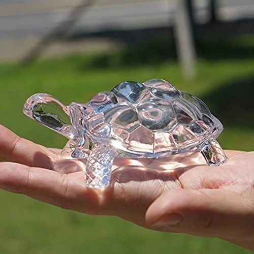 Clear crystal turtle - clear, figurine