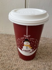 Costa Coffee Ceramic Travel Mug Christmas Snowman Bauble Bauble 2019