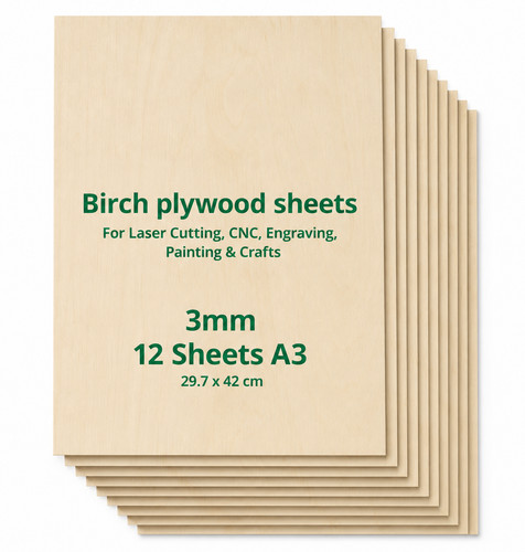 Birch plywood unfinished - 12,