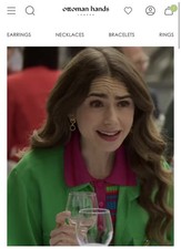 Tesoro Chain Drop Gold Tone Earrings RRP : £45 Emily in Paris 