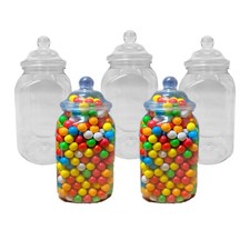 Square plastic sweet - plastic, jars
