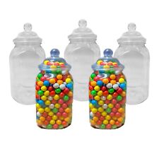 Square Plastic Sweet Jars Empty Balloon Storage Tub 995ml Wedding Party Candy 1L