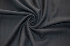 Black Wool Blend Twill Fabric